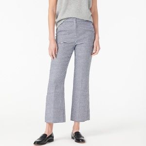 J Crew Hayden pant in gingham stretch linen